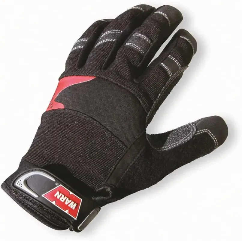 Warn Synthetic Leather Winch Gloves with Kevlar | Large or Extra Large