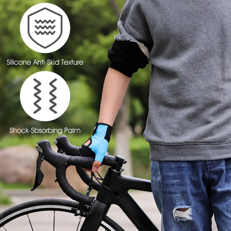 WEST BIKING YP0211217 Cycling Breathable Silicone Palm Gloves Fitness Training Wrist Guard Sports Gloves, Size: M(Dark Gray)