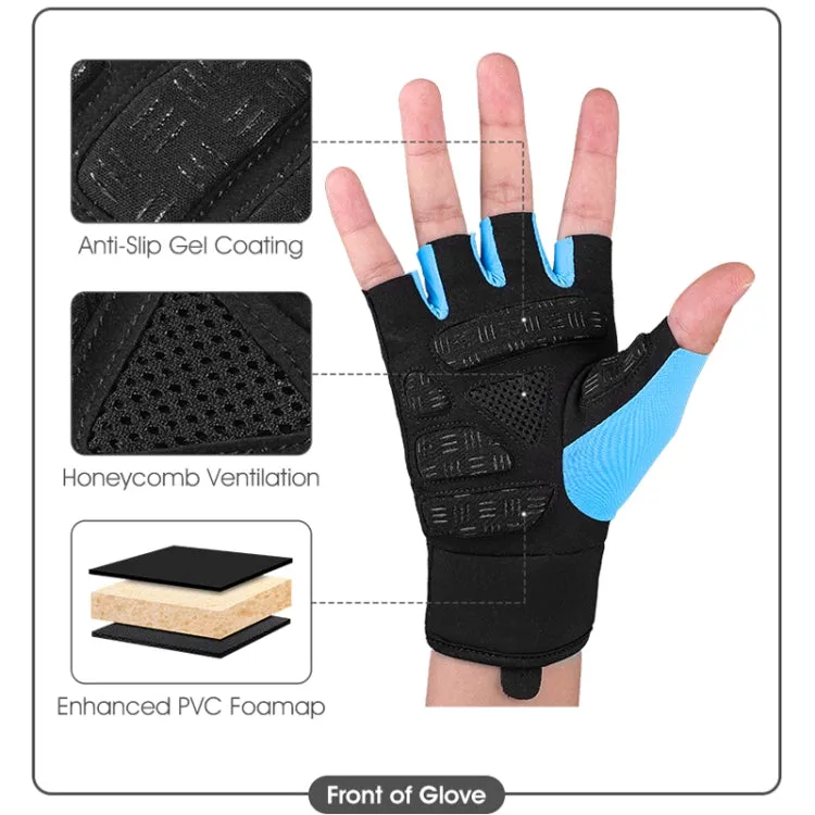 WEST BIKING YP0211217 Cycling Breathable Silicone Palm Gloves Fitness Training Wrist Guard Sports Gloves, Size: M(Dark Gray)