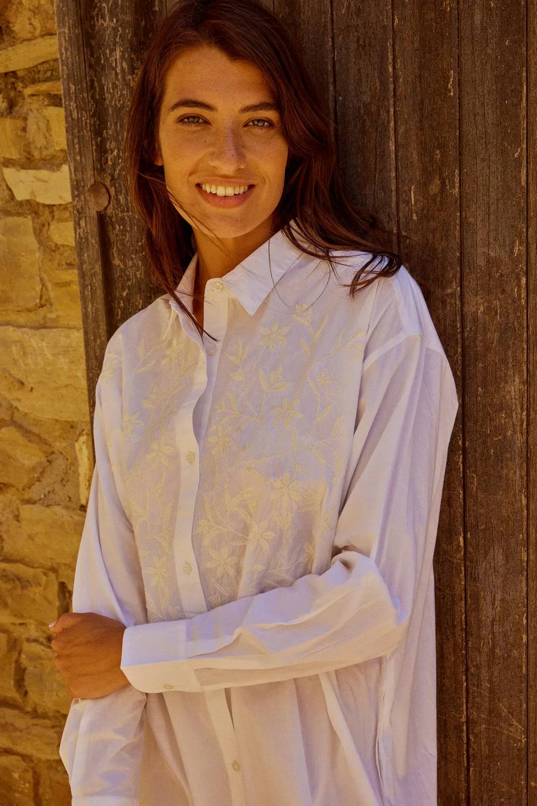 White embroidered Dress