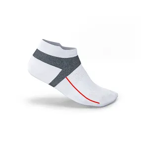 White No Show Tab Cushioned Performance Socks - Unisex