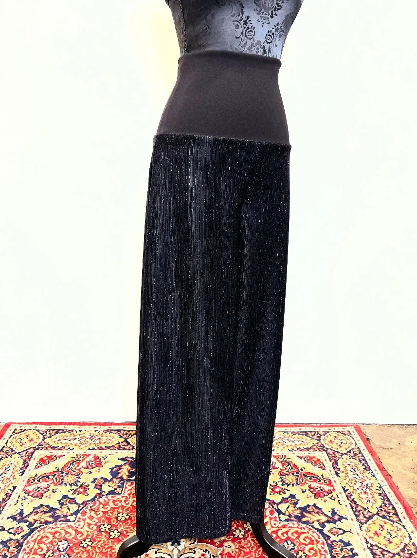 Wide Leg Pant - Black Sparkle