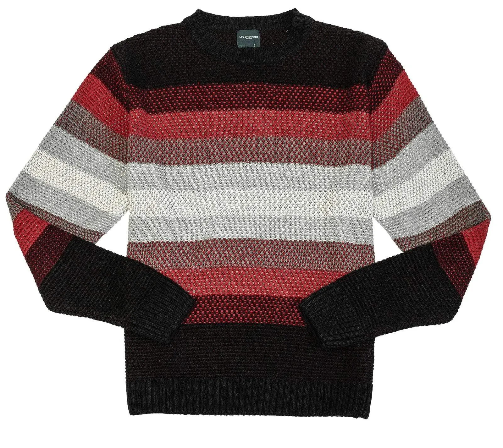 Wine Block Knit Crewneck Made In Italy