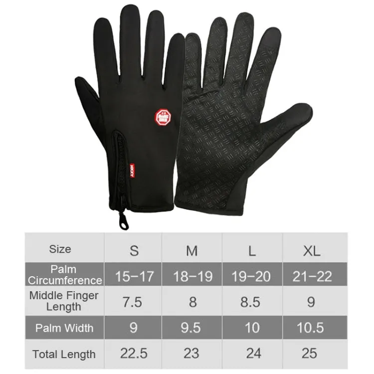 Winter Outdoor Riding Sports Waterproof Touch Screen Glove, Size: L(H041 Red)