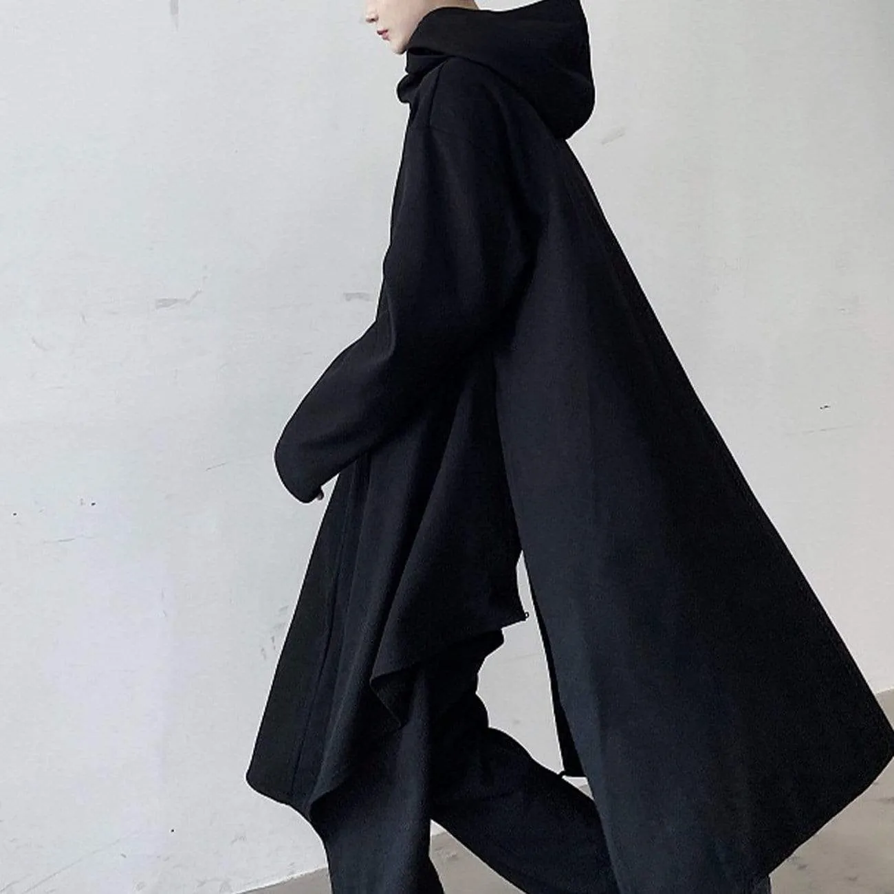 WLS Dark Long Cloak Cape Oversize Wizard Coat