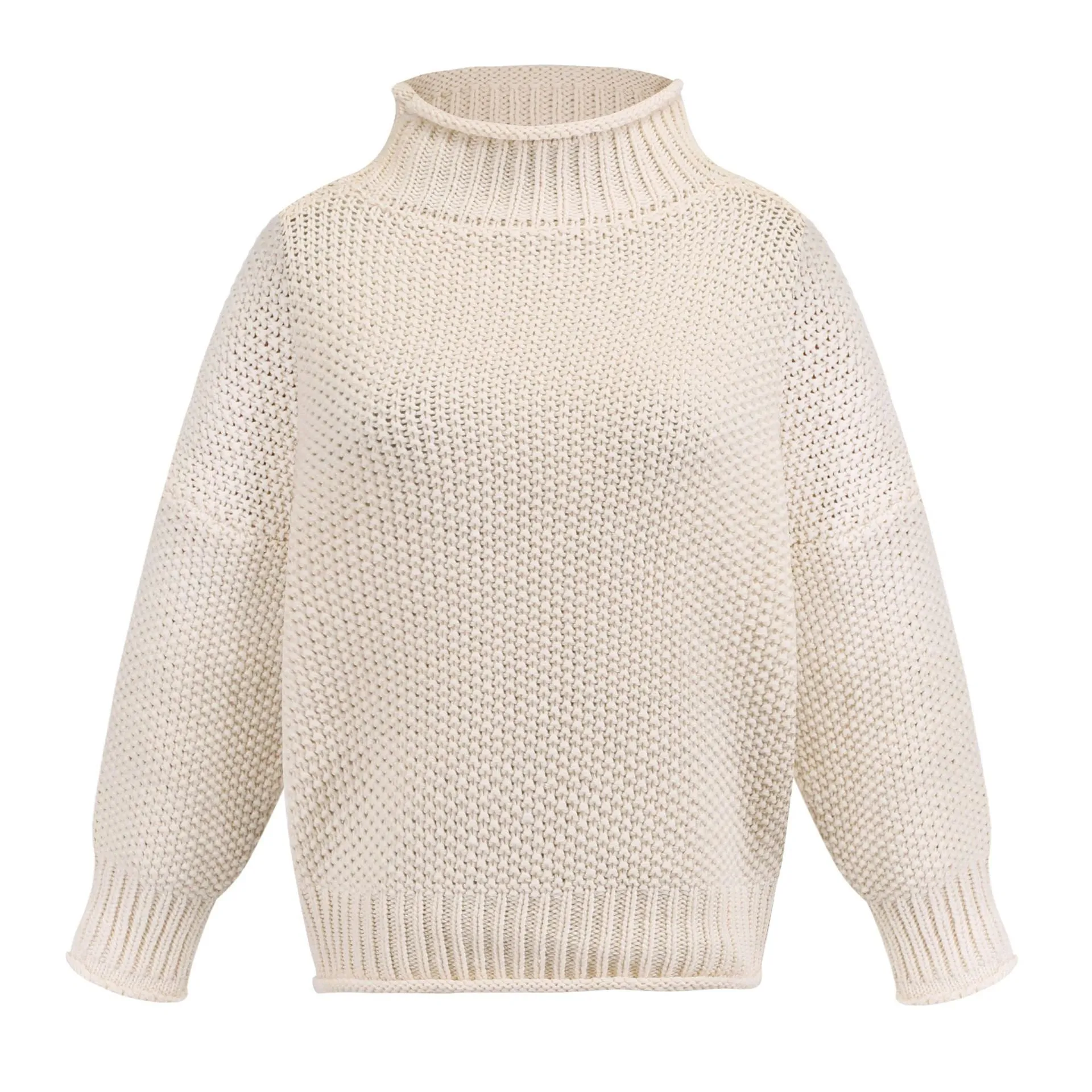 Women Knitted Turtleneck Sweater | Women Stretchable Pullover | Long Sleeve Slim Sweater | Sweater Tops | Casual Soft Rib Jumper Warm