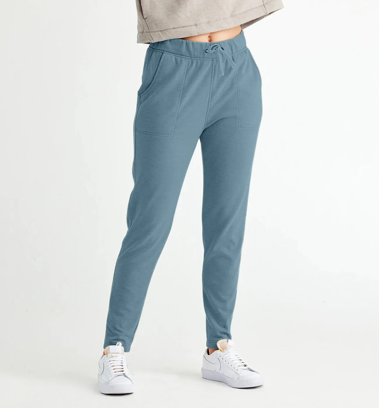 Women's Bamboo Lightweight Fleece Lounge Pant - Stormy Sea