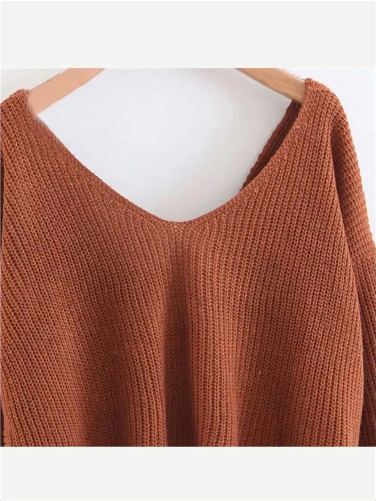 Women's Fall Knit Casual V-Neck Sweater