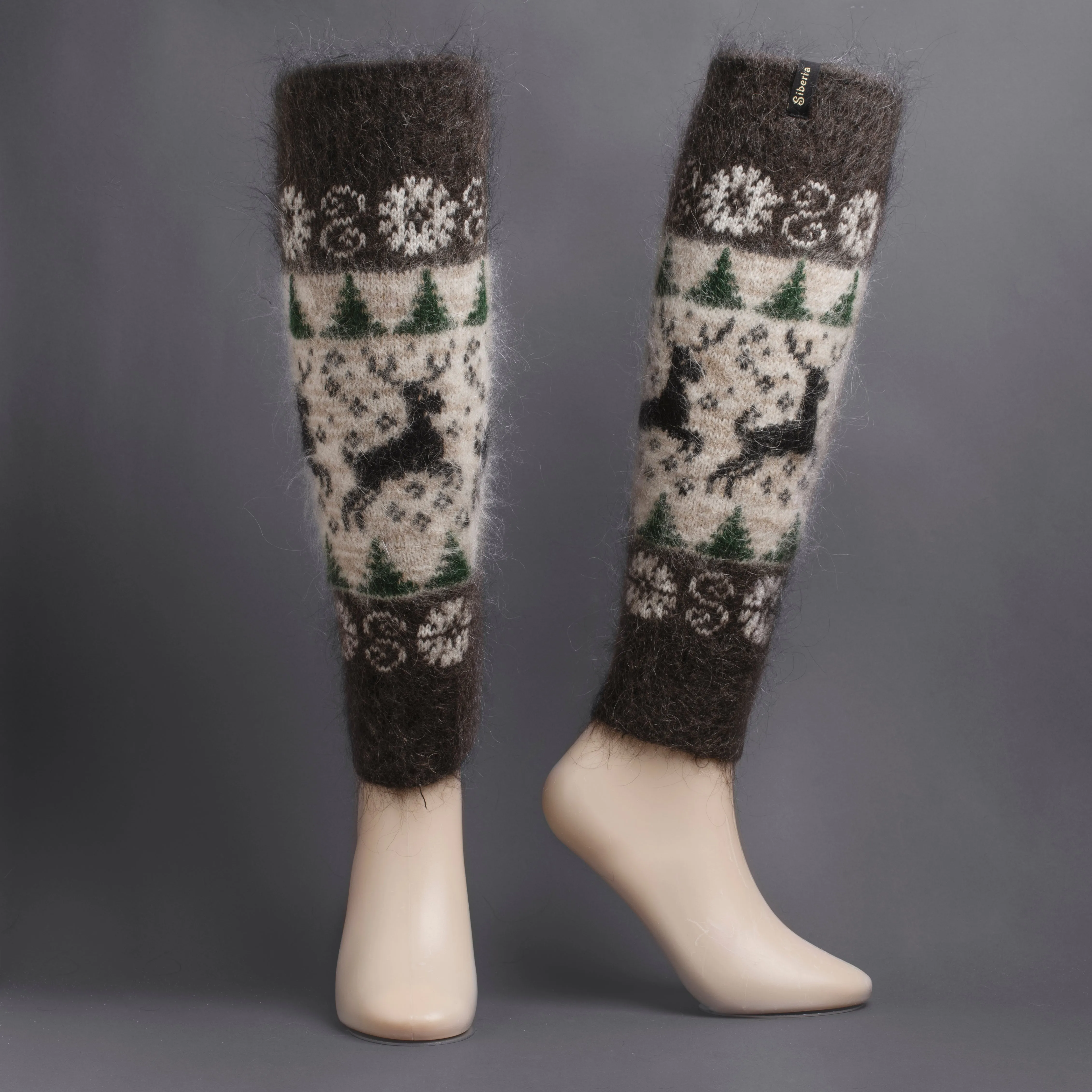 Women's Frosty Fawn Goat Wool Leg Warmers