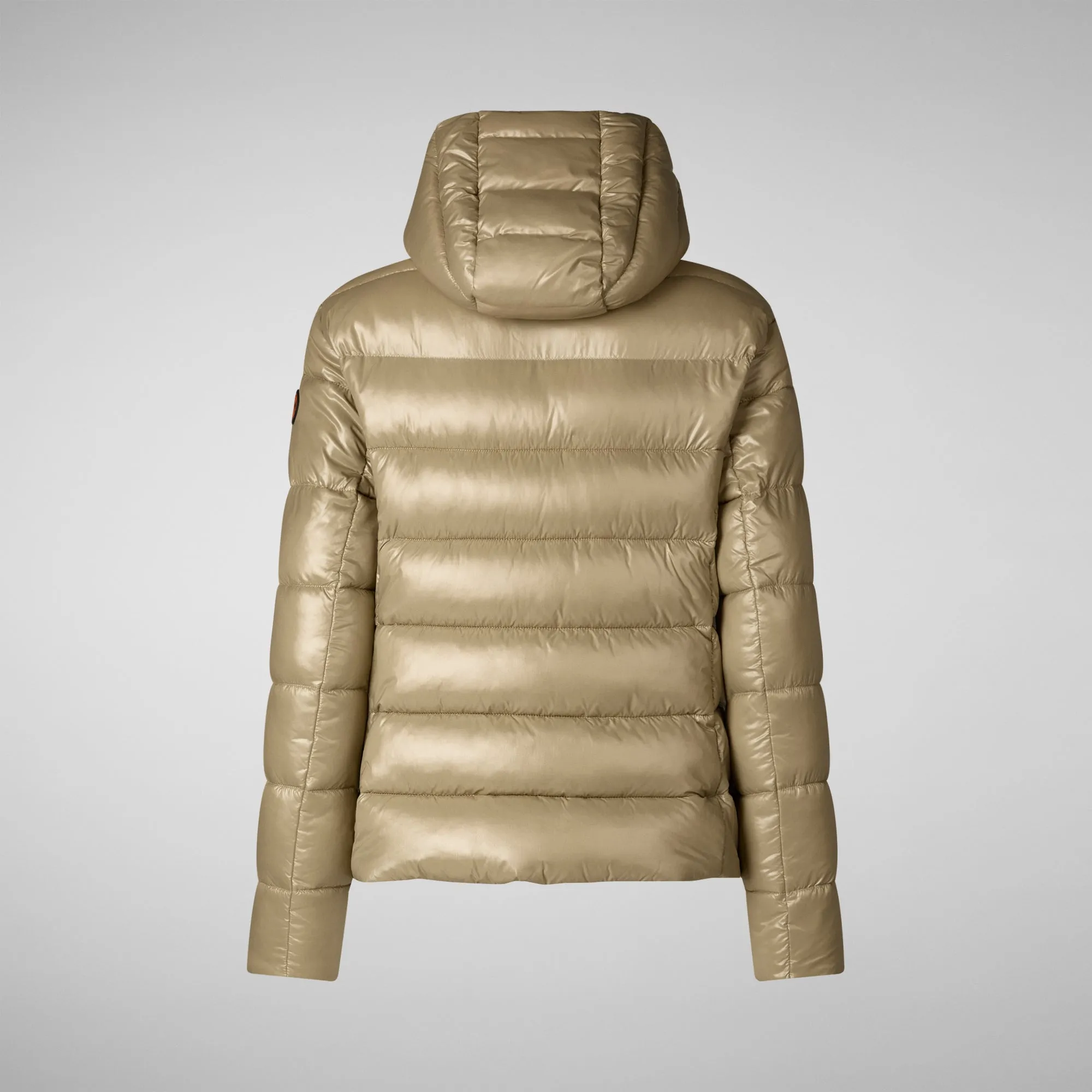 Women's Hooded Puffer Jacket Cosmary in Wood Beige