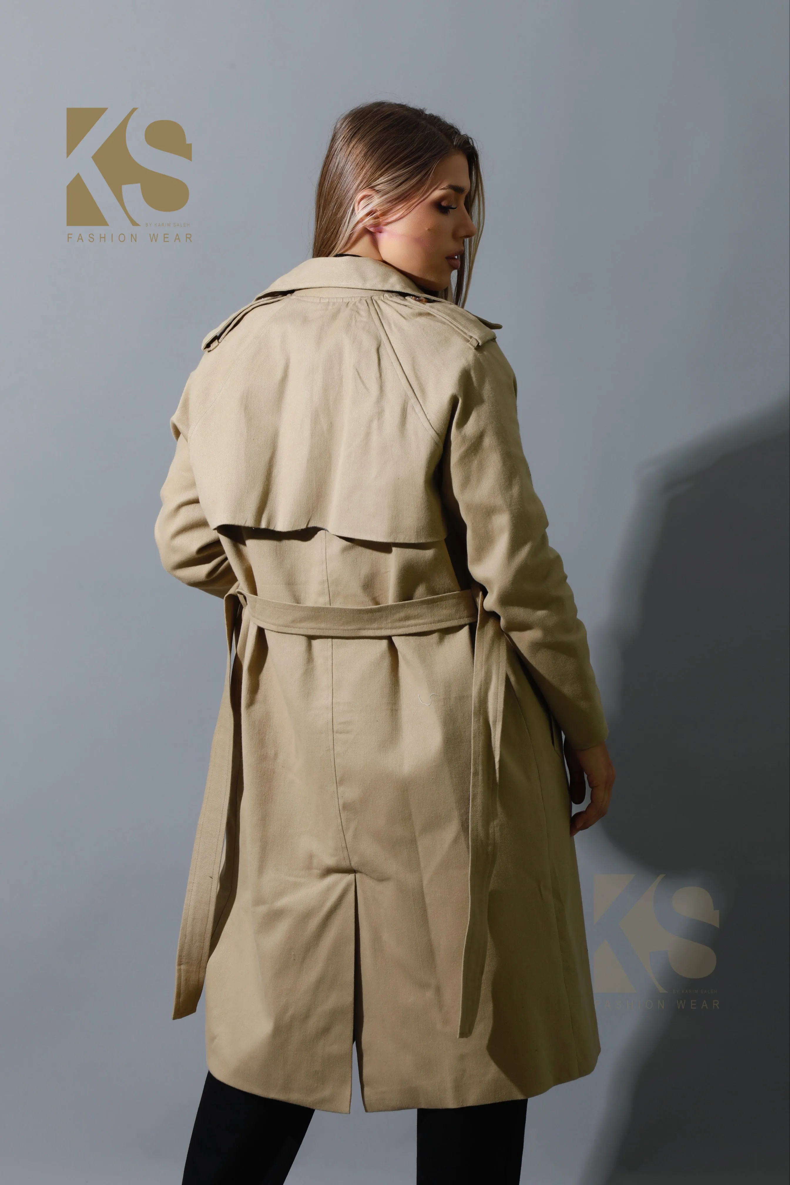 Wrapped Belted Trench Coat