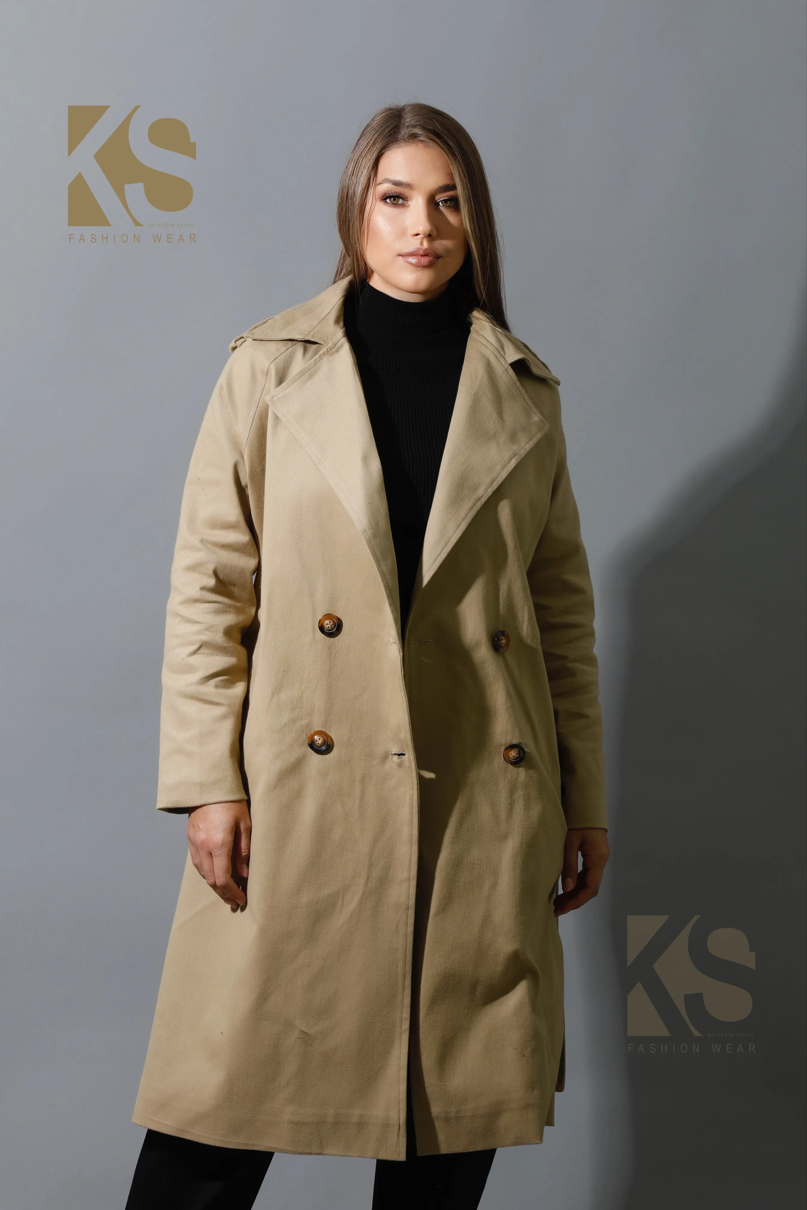 Wrapped Belted Trench Coat