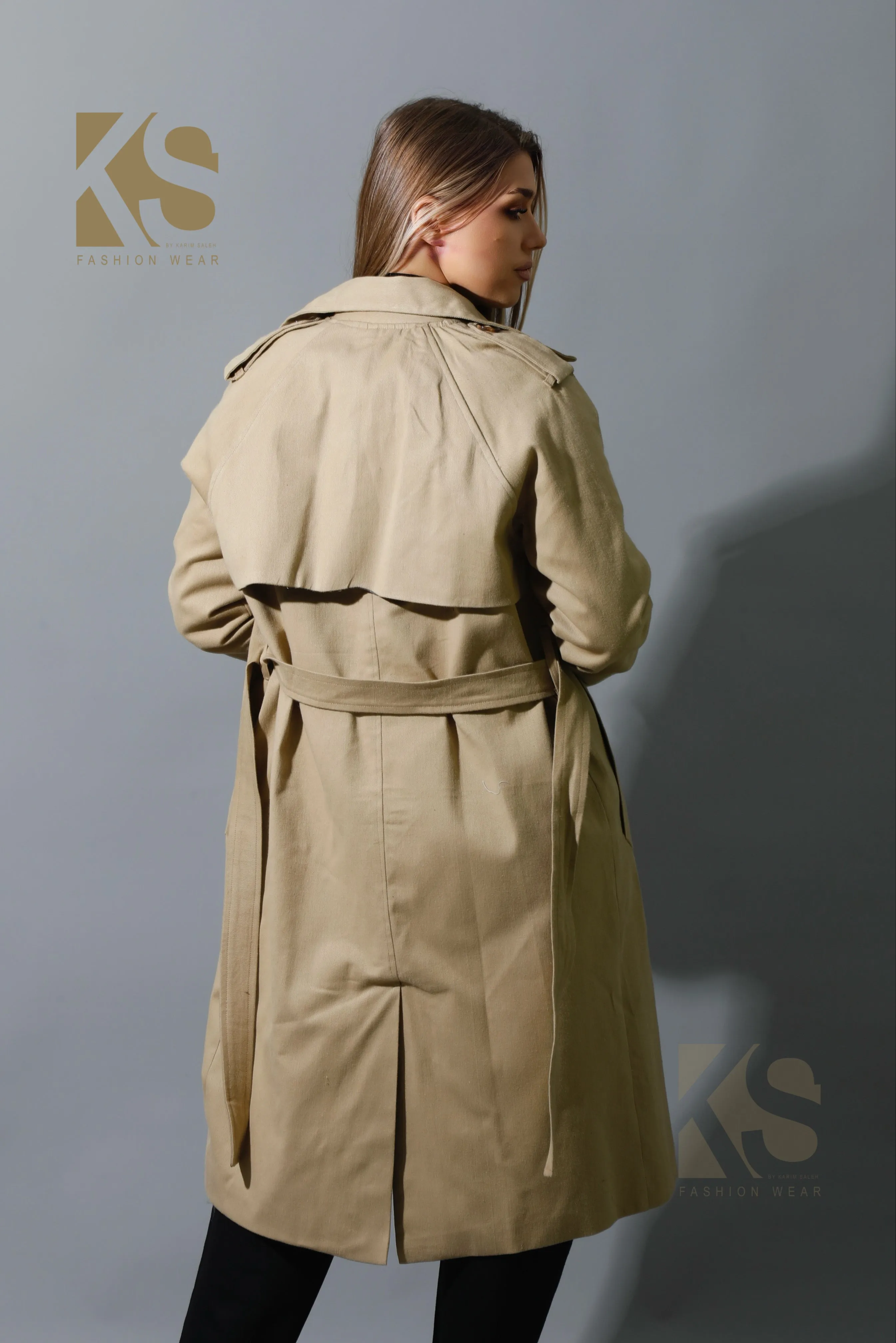 Wrapped Belted Trench Coat