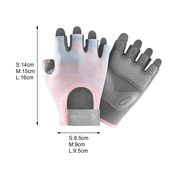 Yoga Sports Gloves Non-slip Shock-absorbing Half-finger Anti-cocoon Gloves, Size: M(Dark Night Black)