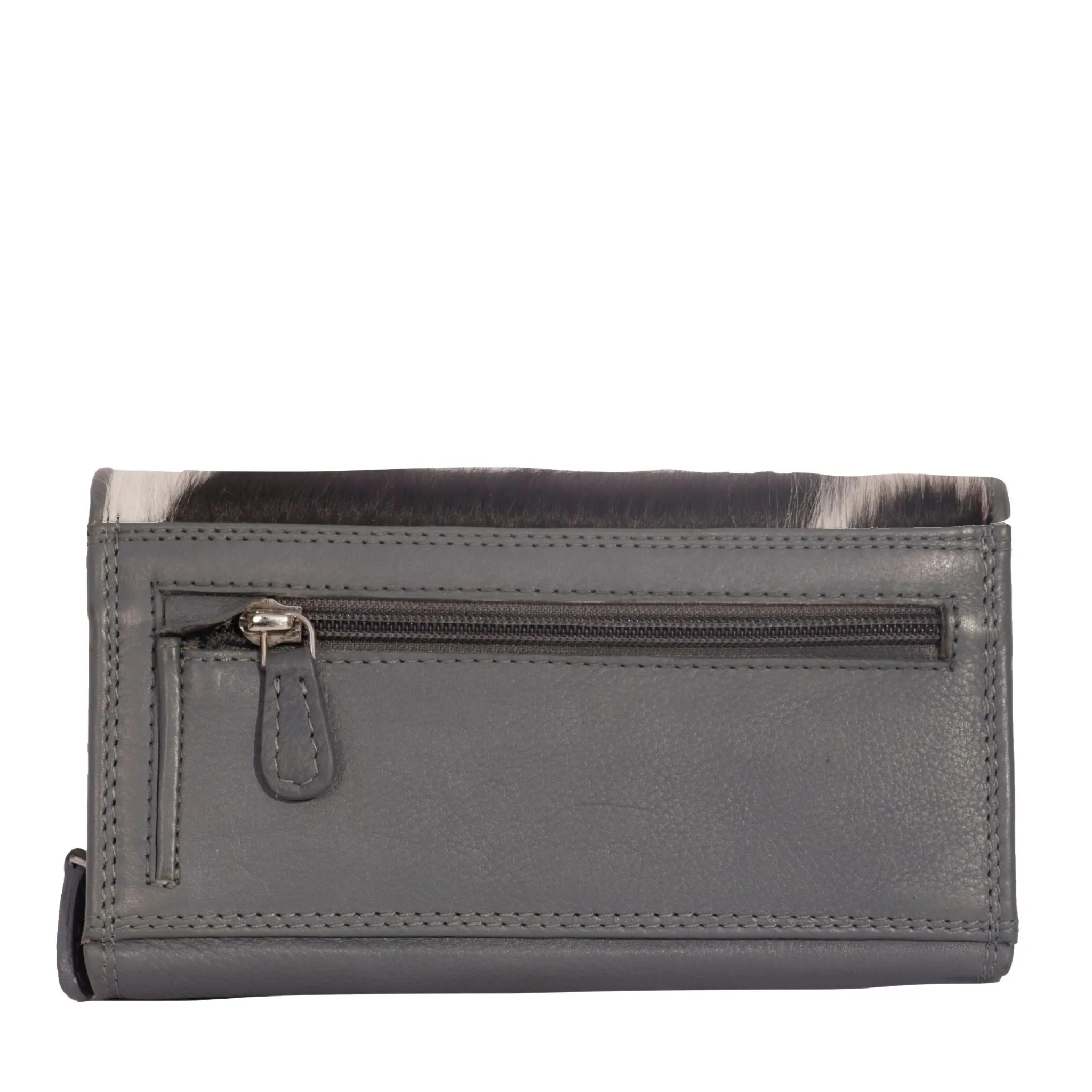 ZHLW001A ~ Grey Ladies Long Hairon Wallet