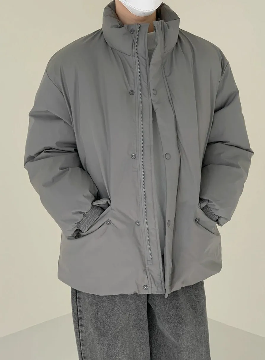 Zhou Buttoned Pocket Puffer Jacket