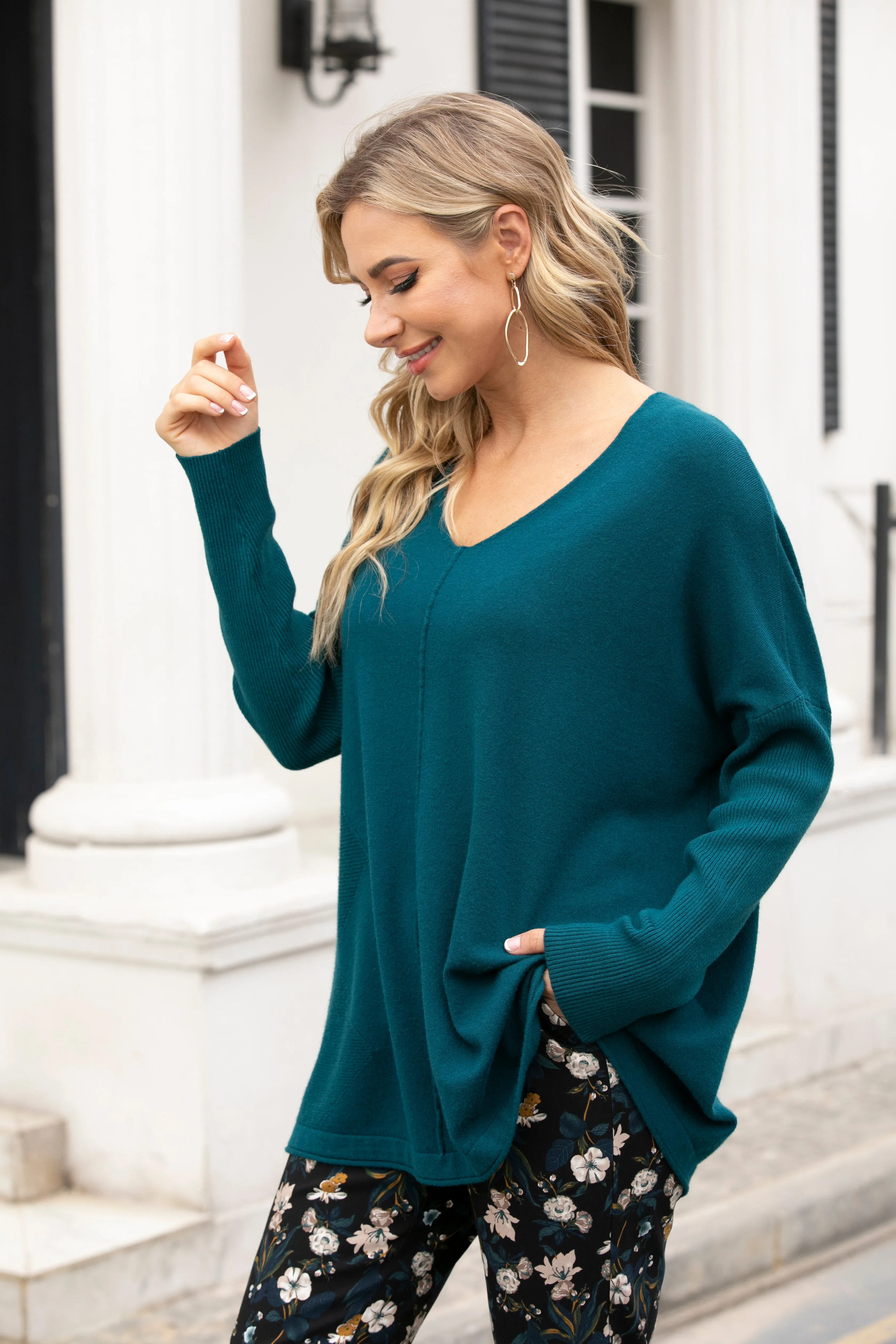 Zig-Zag Cashmere Feel Tunic