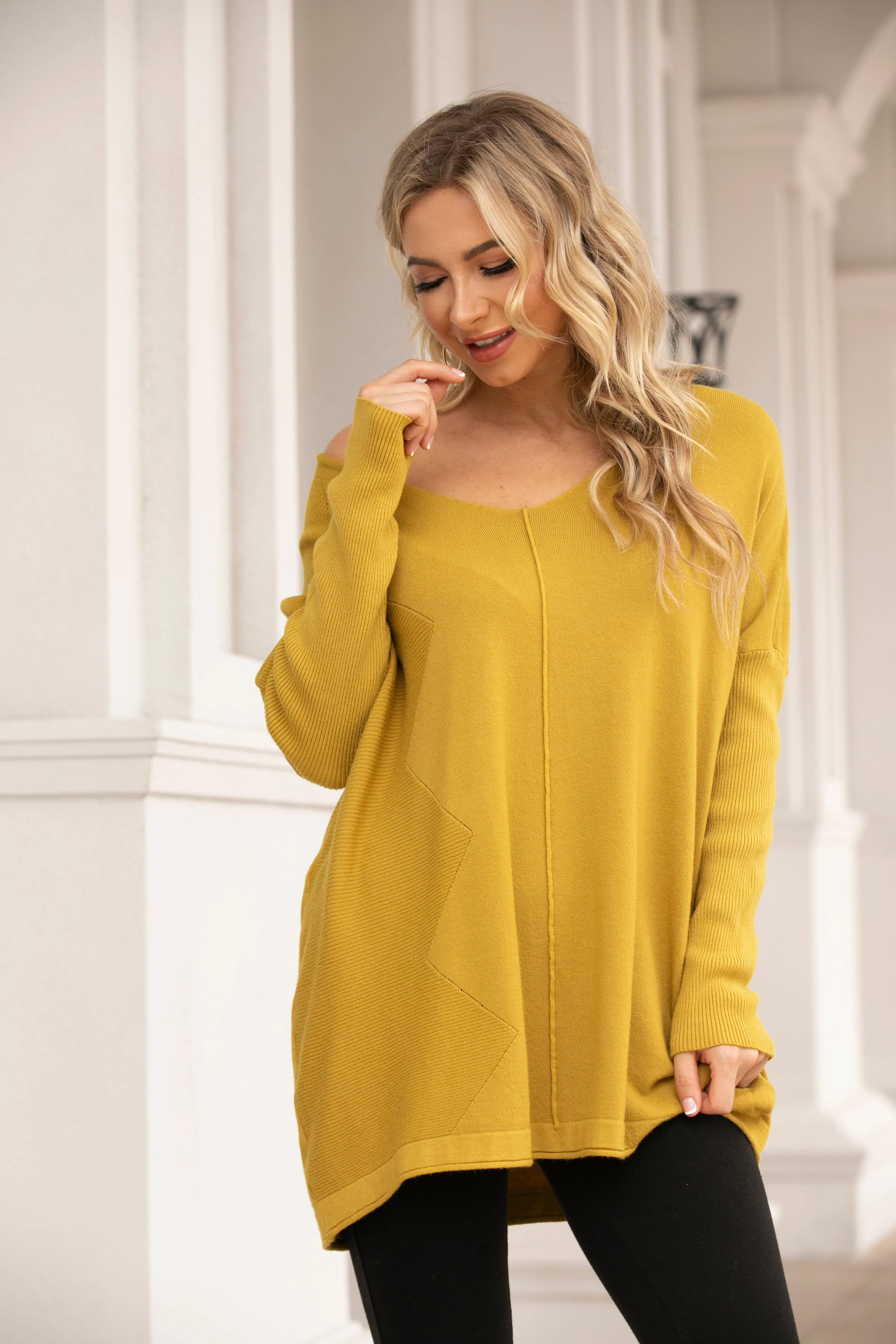 Zig-Zag Cashmere Feel Tunic